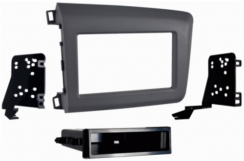 Metra 99-7881G 2012-Up Honda Civic SDIN Mounting Kit, Single DIN Head Unit Provision, Painted to Match Factory Finish, WIRING & ANTENNA CONNECTIONS (sold separately), Wiring Harness: 70-1729 - Honda 2008-up harness 70-1730 - Honda 2008-up amp I/F harness, Antenna Adapter: 40-HD11 - Honda antenna adapter 2009-up, UPC 086429255832 (997881G 9978-81G 99-7881G)