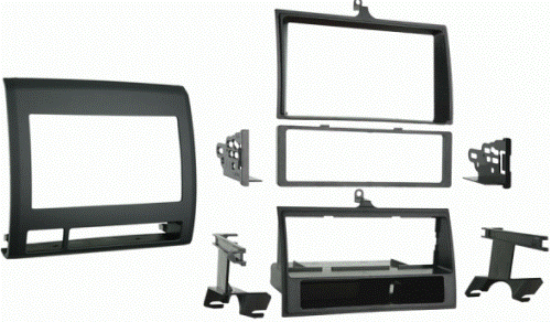 Metra 99-8214TB Toyota Tacoma 2005-2011 Dash Mount Kit, Designed specifically for the installation of a double DIN radio two single DIN radios or a single DIN radio with a pocket, Metra patented Quick Release Snap In ISO mount system with custom trim ring, Recessed DIN opening, Storage pocket with built in radio supports below the radio opening, Allows retention of factory climate controls in their original locationo, UPC 086429142378 (998214TB 9982-14TB 99-8214TB)