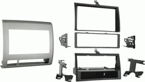 Metra 99-8214TG Toyota Tacoma 2005-2011 Textured Gray DIN/ DDIN Dash Mount Kit, Designed specifically for the installation of a double DIN radio two single DIN radios or a single DIN radio with a pocket, Metra patented Quick Release Snap In ISO mount system with custom trim ring, Recessed DIN opening, Storage pocket with built in radio supports below the radio opening, Allows retention of factory climate controls in their original location, UPC 086429173778 (998214TG 9982-14TG 99-8214TG)