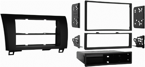 Metra 99-8220 Toy Tundra KIT 07-UP DIN/DDIN, Recessed DIN opening, Designed specifically for the installation of double DIN radios or two single DIN radios, Metra patented Snap In ISO Support System, Comes with oversized under radio storage pocket, Custom trim plate provides finishing exterior touch to give aftermarket head unit a factory appearance, OEM quality ABS plastic, UPC 086429167142 (998220 9982-20 99-8220)