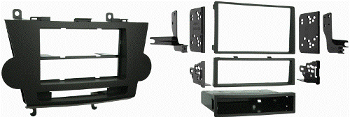 Metra 99-8222BR Highlander 08-12 DIN/DDIN BRN Dash Kit, Recessed DIN opening, Designed for the installation of double DIN radios or two single DIN radios or a DIN radio with pocket provision, Metra patented Snap In ISO Support System, Comes with oversized under radio storage pocket for DIN applications, Custom trim plate provides finishing exterior touch to give aftermarket head unit a factory appearence, OEM quality ABS plastic, UPC 086429174348 (998222BR 9982-22BR 99-8222BR)