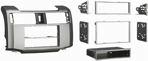 Metra 99-8227S 4 Runner 10-Up Silver Mounting Kit, DIN Head unit provisions with pocket, ISO DIN Head unit provision with pocket, Double DIN radio provision, ISO stacked radio provision, Painted a silver finish, Wiring & Antenna Connections (Sold Separately), TYTO -01 Toyota Interface 2006-UP, 70-1761 Toyota Harnes, UPC 086429216673 (998227S 9982-27S 99-8227S)