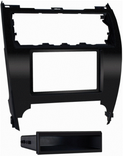 Metra 99-8232B Toyota Camry 12-Up DIN/ DDIN Mounting Kit, Designed for installation of DIN and DDIN aftermarket radios., Provisions designed to retain factory climate controls and air vents., Painted matte black to match the factory color and finish., WIRING & ANTENNA CONNECTIONS (sold separately), Wiring Harness: 70-1761 Toyota 1987-up TYTO-01 Toyota amp interface 2003-up AX-LCD, Antenna Adapter: 40-LX11 Toyota/Lexus antenna adapter 2002-up, UPC 086429265695 (998232B 9982-32B 99-8232B)