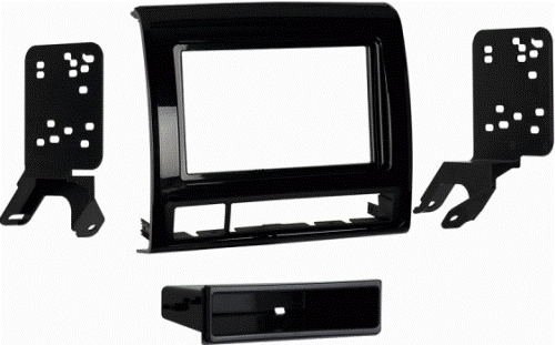 Metra 99-8235B Tacoma 12-Up Black Dash Kit, ISO DIN Head Unit Provision with Pocket, Painted Matte Black, Applications: 12-UP Toyota Tacoma, Wiring and Antenna Connections (Sold Separately), 70-1761 Toyota Harness, TYTO-01 Toyota Digital Amp Interface Harness, UPC 086429273560 (998235B 9982-35B 99-8235B)