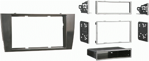 Metra 99-9501G Jaguar X & S Series SDIN/DDIN Mounting Kit, DIN Head Unit Provision with removable pocket, ISO DIN Head Unit Provision with removable pocket, DDIN Head Unit Provision, ISO Stacked Head Unit Provision, Two Finishes Available:99-9501B=BLACK 99-9501G=GREY, Wiring And Antenna Connections (Sold Separately), 70-9500 Jaguar Radio harness, 40-EU10 Euro Antenna Adapter, UPC 086429204120 (999501G 9995-01G 99-9501G)