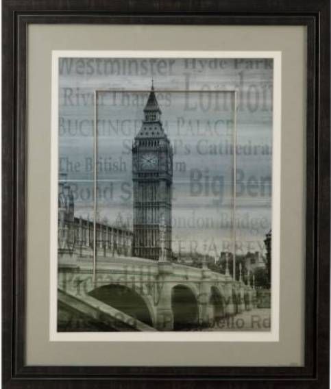 Basset Mirror 9900-068BEC Big Ben Framed Art, Transitional Style, 33