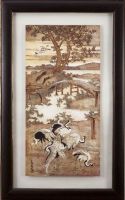 Basset Mirror 9900-124AEC Evening Sun Over Hokkaido Framed Art, 29" W x 46" Height, Old World Collection, Furnishings that quickly personalize your space, UPC 036155289410 (9900124AEC 9900-124AEC 9900 124AEC 9900124A 9900-124A 9900 124A) 