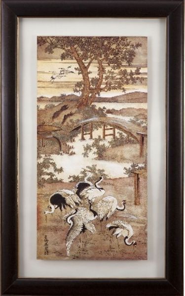 Basset Mirror 9900-124AEC Evening Sun Over Hokkaido Framed Art, 29