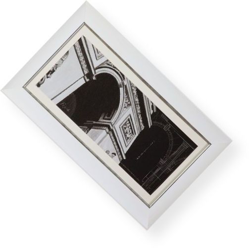Basset Mirror 9900-127BEC Iconic Architecure II Framed Art, Black & White Finish, Mid-Century Style, 22