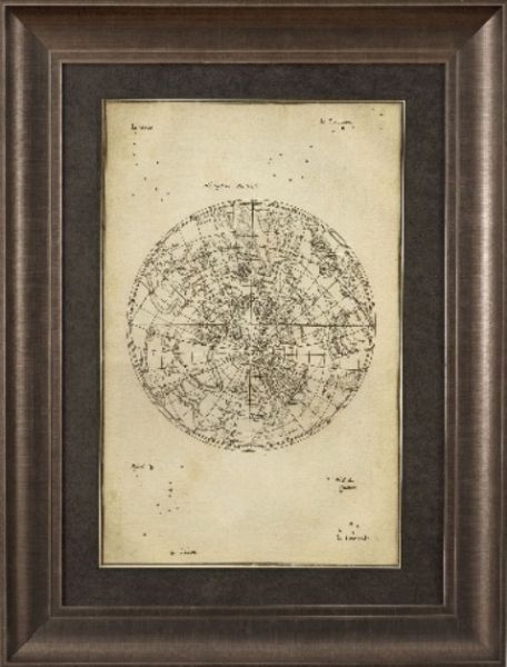 Basset Mirror 9900-130BEC Antique Astronomy Chart II Framed Art, 38