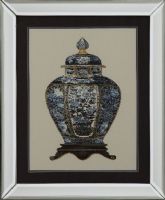 Basset Mirror 9900-143AEC Blue Porcelain Vase I Framed Art, Old World Style, 23" W x 28" H, One of our old world-styled framed art that will work in almost any decor, UPC 036155289571 (9900143AEC 9900-143AEC 9900 143AEC 9900-143A 9900143A 9900-143A 9900 143A) 