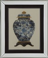 Basset Mirror 9900-143BEC Blue Porcelain Vase II Framed Art, Old World Style, 23" W x 28" H, One of our old world-styled framed art that will work in almost any decor, UPC 036155289588 (9900143BEC 9900-143BEC 9900 143BEC 9900-143A 9900143B 9900-143B 9900 143B) 
