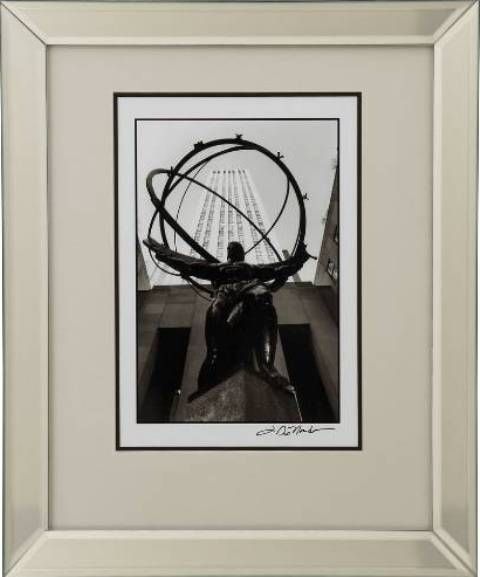 Basset Mirror 9900-154DEC Atlas at Rockefeller Center Framed Art, Contemporary / Modern Style, 23