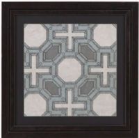 Bassett Mirror 9900-230AEC Model 9900-230A Belgian Luxe Caisson I Artwork, Dramatic hand-painted tiles are mounted in striking black frames, Together make a statement about your style, Dimensions 26" x 26", Weight 8 pounds, UPC 036155299105 (9900230AEC 9900 230AEC 9900-230A-EC 9900230A)   