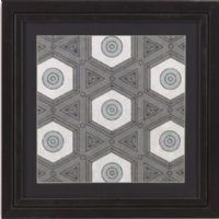Bassett Mirror 9900-230BEC Model 9900-230B Belgian Luxe Caisson II Artwork, Dramatic hand-painted tiles are mounted in striking black frames, Together make a statement about your style, Dimensions 26" x 26", Weight 8 pounds, UPC 036155299112 (9900230BEC 9900 230BEC 9900-230B-EC 9900230B)   