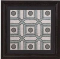 Bassett Mirror 9900-230CEC Model 9900-230C Belgian Luxe Caisson III Artwork, Dramatic hand-painted tiles are mounted in striking black frames, Together make a statement about your style, Dimensions 26" x 26", Weight 8 pounds, UPC 036155299129 (9900230CEC 9900 230CEC 9900-230C-EC 9900230C)   