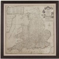 Bassett Mirror 9900-250EC Model 9900-250 Belgian Luxe Road Map of England & Wales Artwork, This reproduction map is done in sepia tones with an Old World style and framed in lustrous wood, Dimensions 64" x 64", Weight 60 pounds, UPC 036155299402 (9900250EC 9900 250EC 9900-250-EC 9900250)   