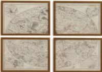 Bassett Mirror 9900-345EC Model 9900-345 Belgian Luxe Environs of Paris Artwork, Vintage map of Paris is displayed in four separate frames, Set would make an impressive addition to any room, Dimensions 38" x 27", Weight 12 pounds, UPC 036155309323 (9900345EC 9900 345EC 9900-345-EC 9900345)   