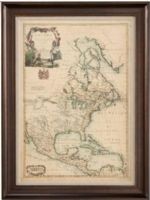 Bassett Mirror 9900-479EC Model 9900-479 Old World Antique Map of America III Artwork, Dimensions 37" x 49", Weight 42 pounds, UPC 036155326351 (9900479EC 9900 479EC 9900-479-EC 9900479)   