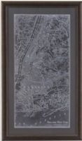 Bassett Mirror 9900-487AEC Model 9900-487A Belgian Luxe Graphic Map of New York Artwork, Dimensions 26" x 44", Weight 13 pounds, UPC 036155326504 (9900487AEC 9900 487AEC 9900-487A-EC 9900487A)   