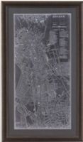 Bassett Mirror 9900-487BEC Model 9900-487B Belgian Luxe Graphic Map of Boston Artwork, Dimensions 26" x 44", Weight 13 pounds, UPC 036155326511 (9900487BEC 9900 487BEC 9900-487B-EC 9900487B)   