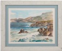 Bassett Mirror 9900-815BEC Model 9900-815B Pan Pacific Coastal Watercolor II Artwork, Dimensions 28" x 34", Weight 13 pounds, UPC 036155345185 (9900815BEC 9900 815BEC 9900-815B-EC 9900815B)   