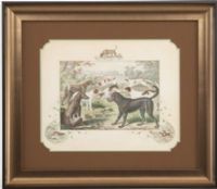 Bassett Mirror 9900-830AEC Model 9900-830A Belgian Luxe A Group of Hounds Artwork, Dimensions 27" x 31", Weight 18 pounds, UPC 036155345413 (9900830AEC 9900 830AEC 9900-830A-EC 9900830A)   