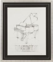 Bassett Mirror 9900-862EC Model 9900-862 Thoroughly Modern Piano Sketch Artwork, Dimensions 44" x 52", Weight 30 pounds, UPC 036155345673 (9900862EC 9900 862EC 9900-862-EC 9900862)   