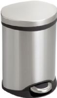 Safco 9900SS Step-On Medical, Stainless Steel; 1.5 Gallon Capacity; Has a unique shape allowing it to fit into room corners to help save on valuable space and is fingerprint proof, ensuring it will always look its best; Rigid plastic liner with built-in bag retainer and the lid closes slowly to prevent slamming of the lid and for a more quiet close; Dimensions 9 1/2"w x 8"d x 11"h (9900-SS 9900 SS 9900S) 