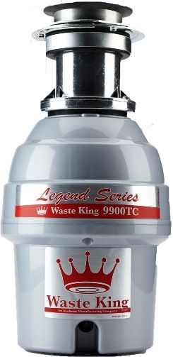 Waste King 9900TC Legend Series 3/4 Horsepower Disposer, High speed 2700 RPM Permanent Magnet Motor Produces More Power per Pound, Professional 3-Bolt Mount System, 115 Voltage, 60 Hz, 6.0 Current-Amps, Permanent Magnet Motor, 3 Position Stopper/Actuator, Stainless Steel & Celcon Sink Flange, ABS Waste Elbow, UPC 029122990006 (9900-TC 9900 TC)