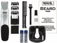 Wahl 9906-718 Beard 11-Piece Battery Trimmer Kit; Includes: Beard Trimmer, Blade Guard, Guide Combs (6-Position Guide, Stubble Guide, 3mm Length Guide and 4.5mm Length Guide), Beard Comb, Blade Oil, Cleaning Brush, Storage Base, Instructions and 2 AA batteries; Beard regulator along with bar e blades provide seven trimming lengths; EAN 5037127004401 (9906718 9906 718 990-6718)  