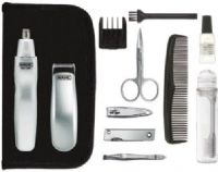 Wahl 9962-1608 Travel Gear Grooming Kit with Storage Case; Includes: Compact Trimmer, Nose/Ear Trimmer, 6-Position Guide, Black Zipper Case, Pocket Comb, Nail Clippers, Pocket Knife/File, Scissors, Tweezers, Toothbrush, Cleaning Brush, Blade Oil and Instructions; Pro-quality steel cutter blades; EAN 4015110006756 (99621608 9962 1608 996-21608 99621-608)  