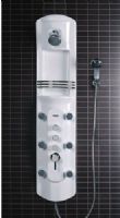 Ariel Platinum A104 Shower Panel, Lucite Acrylic Finish, Overhead rainfall showerhead, Handheld showerhead, Thermostatic faucet, Body massage jets, Shampoo shelf, UPC Approved, Dimensions 53 x 12 (A-104 A 104 A1-04) 