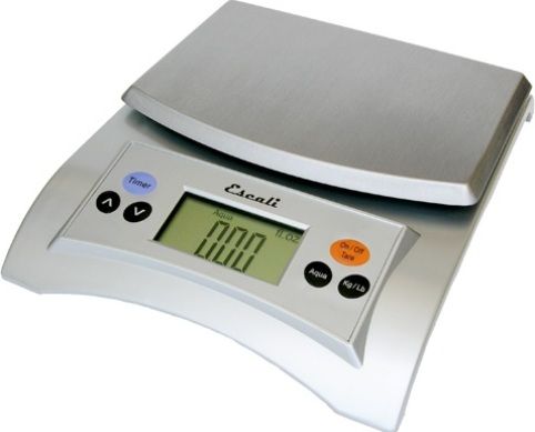 Escali A115S model Aqua Digital Scale, 11 lb or 5000 gram Capacity, Pounds/Ounces, Fluid Ounces, Grams and Milliliter Measuring units, Accurately measures in 0.05 oz or 1 gram, Displays Ounces in fractions - up to 1/16 ounce or decimals, Adjustment feature for weighing liquid with different densities, Built in kitchen timer, 99 min. 59 sec., Liquid Density Table, UPC 857817000361, Silver Gray Finish (A115S A-115S A 115-S A115 S)