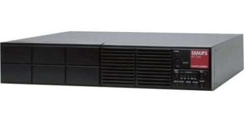 Sanyo A11H202A011US Online UPS -Rack-mountable, NEMA 5-20P Plug/Connector Type, 4 x NEMA 5-20R Receptacles, 2 kVA/1.40 kW Load Capacity, 110 V AC Input Voltage, Circuit Breaker Overload Protection, RS-232C Interfaces/Ports, Communications Modular Slots (A11H202A011US A11H-202A011US A11H 202A011US A11H202A011-US A11H202A011 US)