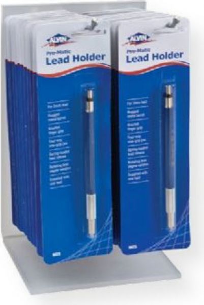 Alvin A132D Pro-Matic Metal Lead Holder Display; Contents 24 pieces of MC5; 2 mm Lead size; Dimensions 6.75