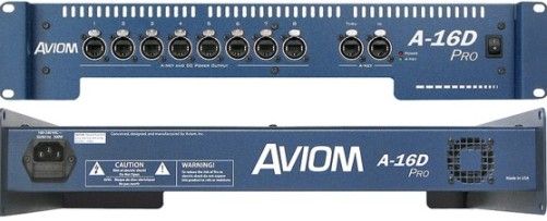 Aviom A-16D Pro A-Net Distributor 8 Port, 8 Internal Power Supplies, 2U Rack Mounted (A 16D Pro, A16D Pro, A16DPro, A-16D, A-16)