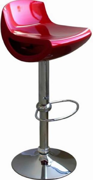 Wholesale Interiors A197-RED Cornelius Low-back Adjustable Swivel Barstool in Red, Armless Stool Arms, Steel Chair Material, Swivel, Plastic Seat Material, 13.5