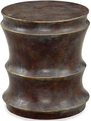 Bassett Mirror A2274EC Model A2274 Belgian Luxe Camilla Accent Side Table, Antique Rusted Finish, Dimensions 14