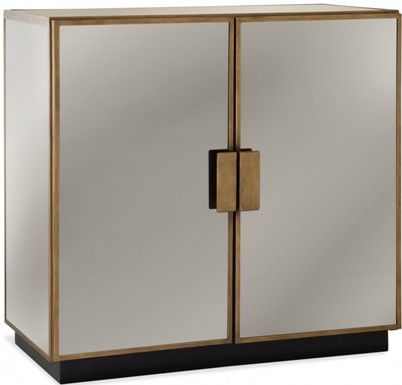 Bassett Mirror A2289EC Model A2289 Garvey Hospitality Cabinet, Ant Brass Finish, Dimensions 38
