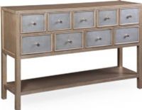 Bassett Mirror A2442EC Model A2442 Hollywood Glam Clare Console Table, Bronzed/Natural Finish, Dimensions 54" x 15" x 37", Weight 162 pounds (A2442-EC A24-42EC A2-442EC) 