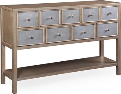 Bassett Mirror A2442EC Model A2442 Hollywood Glam Clare Console Table, Bronzed/Natural Finish, Dimensions 54