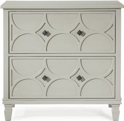 Bassett Mirror A2468EC Model A2468 Belgian Luxe Elyson Hall Chest, Gray Finish, Dimensions 36