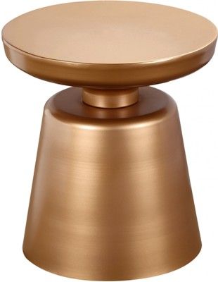 Bassett Mirror A2474EC Model A2474 Thoroughly Modern Kirsten Scatter Round Table, Soft Gold Finish, Dimensions 15