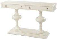 Bassett Mirror A2981EC Model A2981 Pan PAcific Avery Serving Console, Distressed White Finish, Dimensions 64" x 18" x 38", Weight 158 pounds (A2981-EC A29-81EC A2-981EC) 