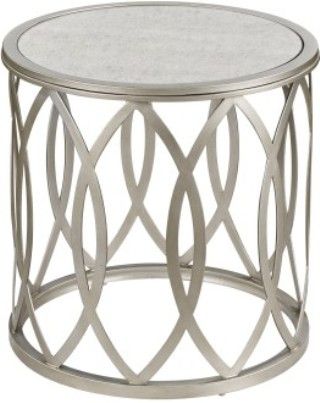 Bassett Mirror A3182EC Model A3182 Hollywood Glam Vanesta Scatter Round Table, Dimensions 22