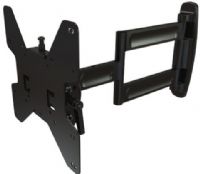 Crimson A37F AV Articulating Arm Wall Mount, 2.9" -73.6 mm Depth from wall, 15.4" - 392 mm Max extension, 15°/-5° Tilt, 180° Pivot, 80 lbs Weight capacity, TV size range 13" to 40" flat panel screens, Fits all VESA mounting patterns up to 200 x 200 mm, Scratch resistant epoxy powder coat finish, Aluminum / high grade cold rolled steel construction, Pre-assembled securing screw makes installation fast and easy, UPC 815885010439 (A37F A-37F A 37F A37-F A37 F) 