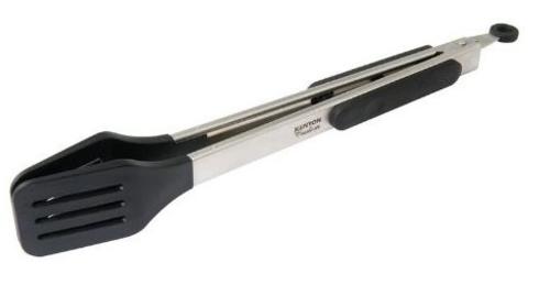 Kenyon A70009 Square Tongs, Removable soft grip handle for quick & easy clean up, Made of high-quality stainless steel, Dishwasher safe, UPC 617181004002 (A70009 A-70009)