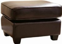 Wholesale Interiors A-75-001-ottoman Baxton Studio Dark Brown Full Leather Ottoman, Square shape ottoman, Genuine Brown bicast leather, Outer edge piping, High density foam padded cushion, Dark wooden legs, UPC 878445000820 (A75001OTTOMAN A-75-001-OTTOMAN A 75 001 OTTOMAN) 