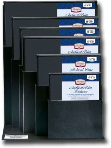 Prestige AA800D Archival Print Protectors Display (Acrylic Rack); Ideal for storing and protecting artwork, photographs, limited edition prints, family heirlooms, maps, plans, old documents, and much more; Great for temporary displays or items that need to be handled frequently; First dimension is opening edge; UPC 088354995548 (PRESTIGEAA800D PRESTIGE AA800D AA 800D AA800 D PRESTIGE-AA800D AA-800D AA800-D)